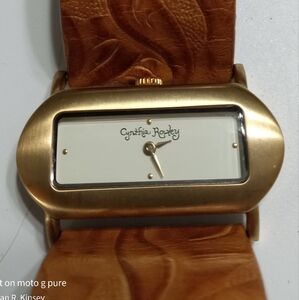 Women's Brown Leather, Cynthia Rowley wristwatch